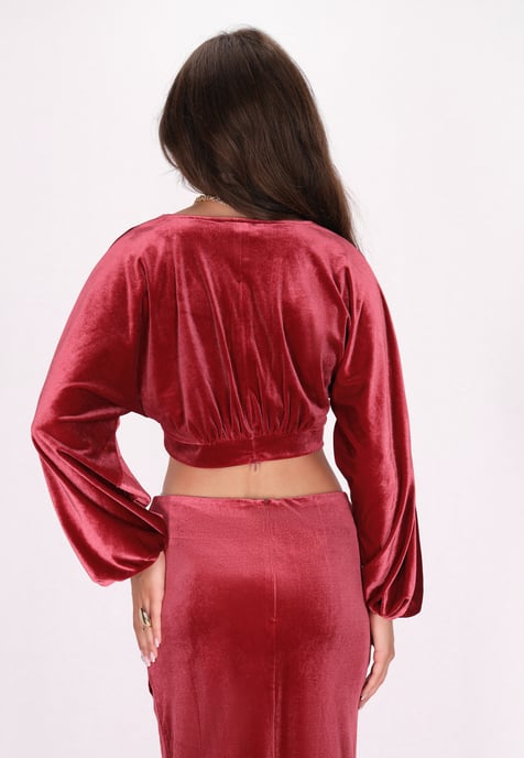 Faina Bluse Damen dunkelrosa - Image 4