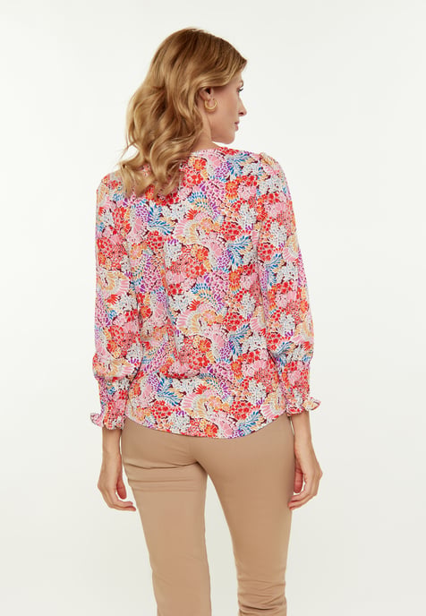 usha Bluse Frauen mehrfarbig rot - Image 4
