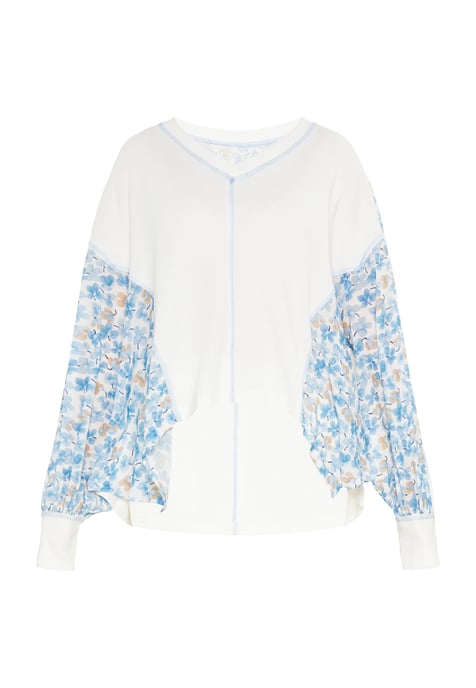 usha Bluse Frauen weiß blau - Image 1