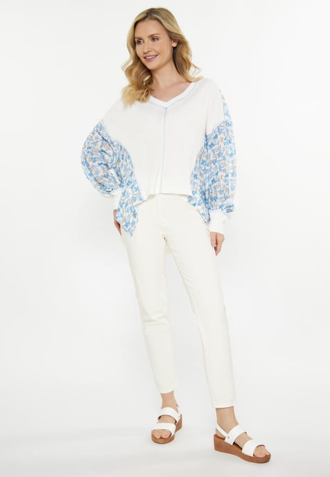 usha Bluse Frauen weiß blau - Image 2