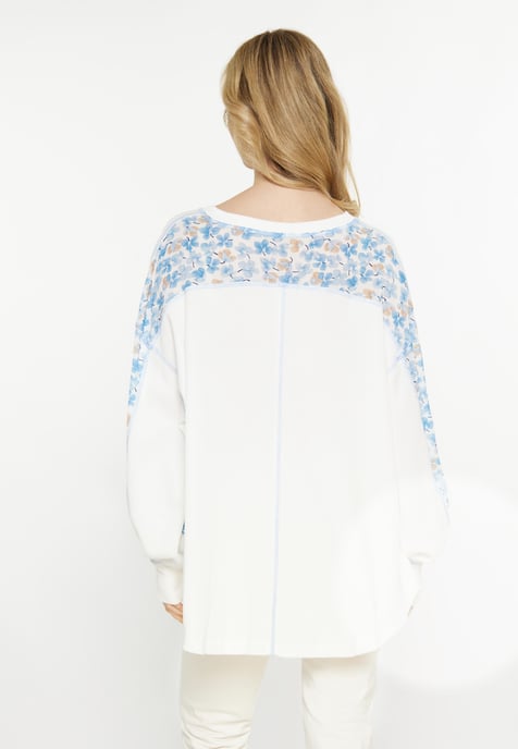 usha Bluse Frauen weiß blau - Image 4