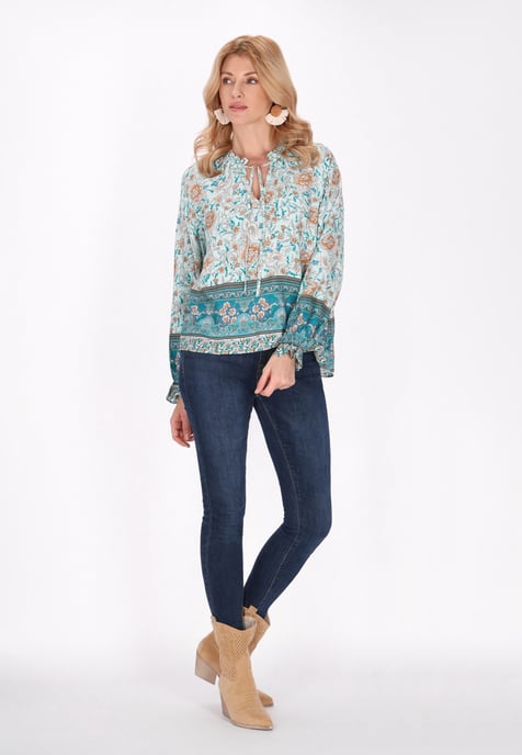 usha Bluse Frauen aqua mehrfarbig - Image 2