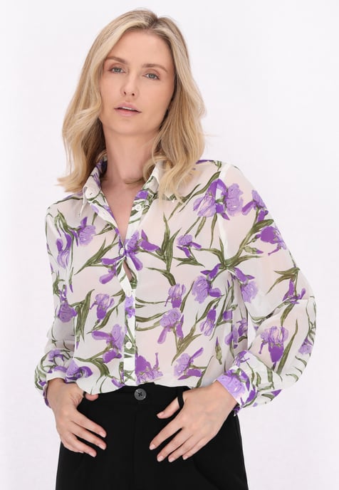 usha Bluse Damen Hellviolett Mehrfarbig - Image 3