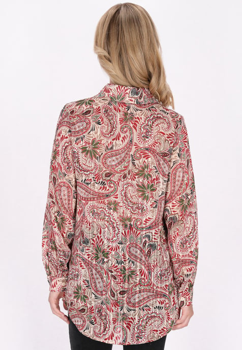 usha Bluse Damen Wollweiß Mehrfarbig - Image 4