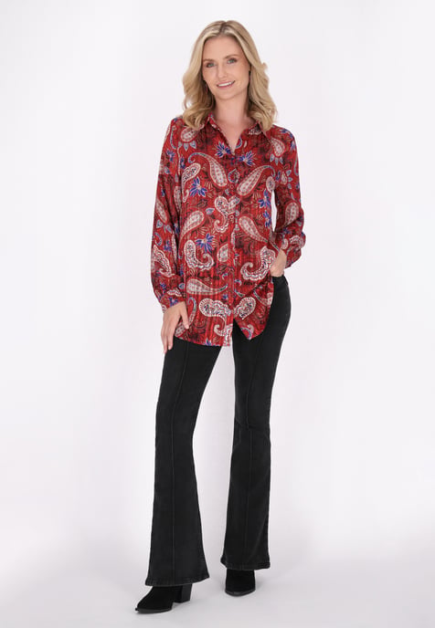 usha Bluse Damen Rot Mehrfarbig - Image 2