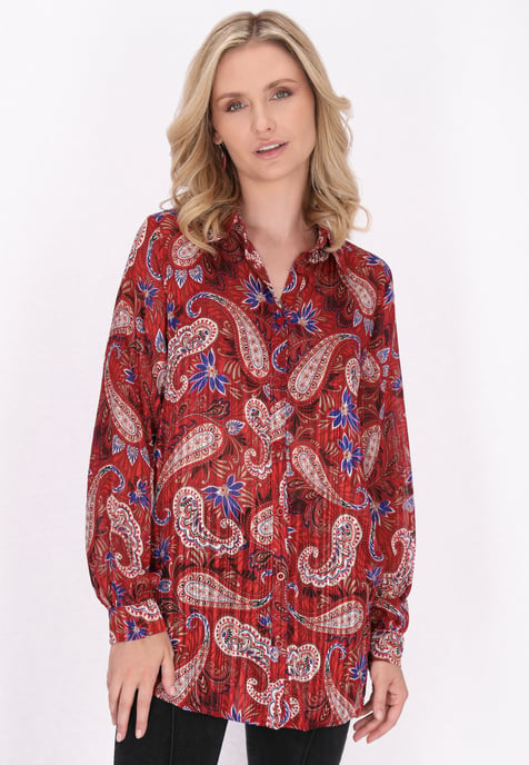 usha Bluse Damen Rot Mehrfarbig - Image 3