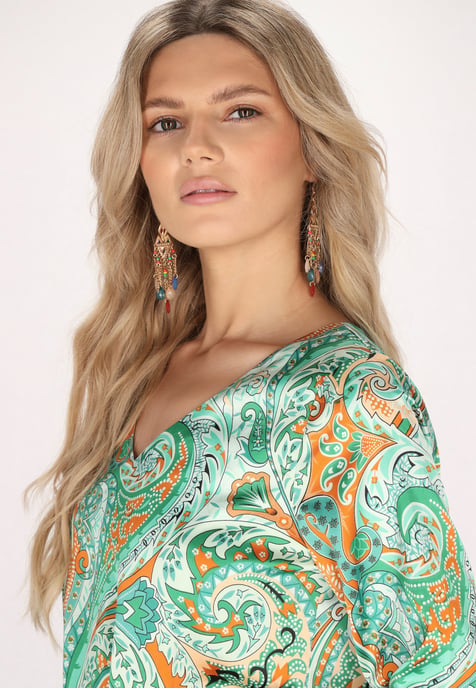 usha Bluse Damen Grün Mehrfarbig - Image 5