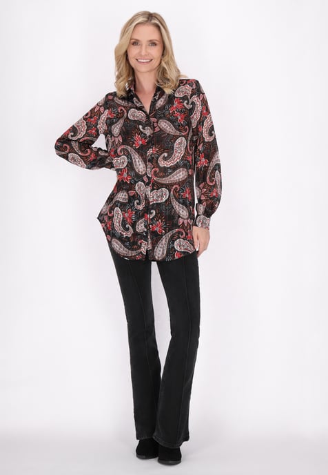 usha Bluse Damen Schwarz Mehrfarbig - Image 2