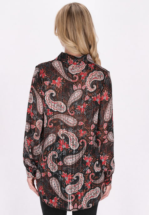 usha Bluse Damen Schwarz Mehrfarbig - Image 4