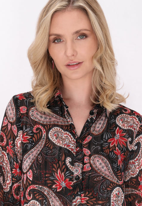 usha Bluse Damen Schwarz Mehrfarbig - Image 5