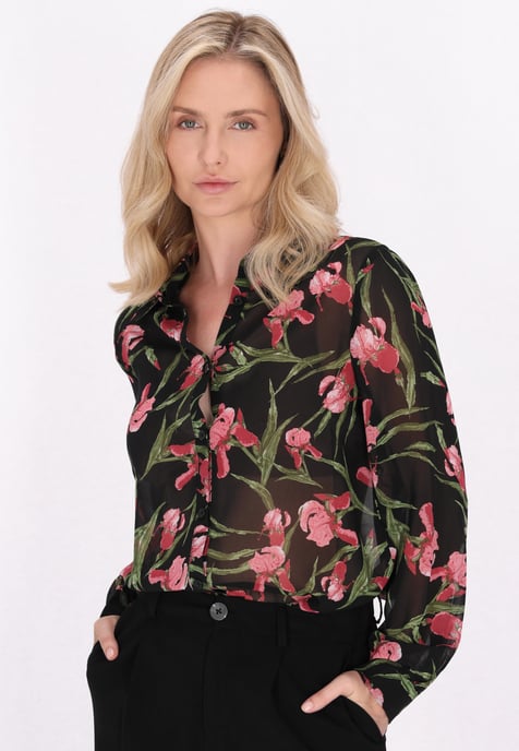 usha Bluse Damen Schwarz Mehrfarbig - Image 3
