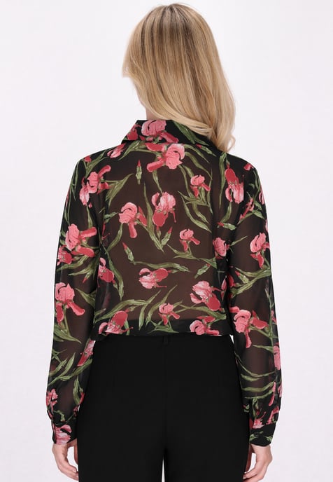 usha Bluse Damen Schwarz Mehrfarbig - Image 4