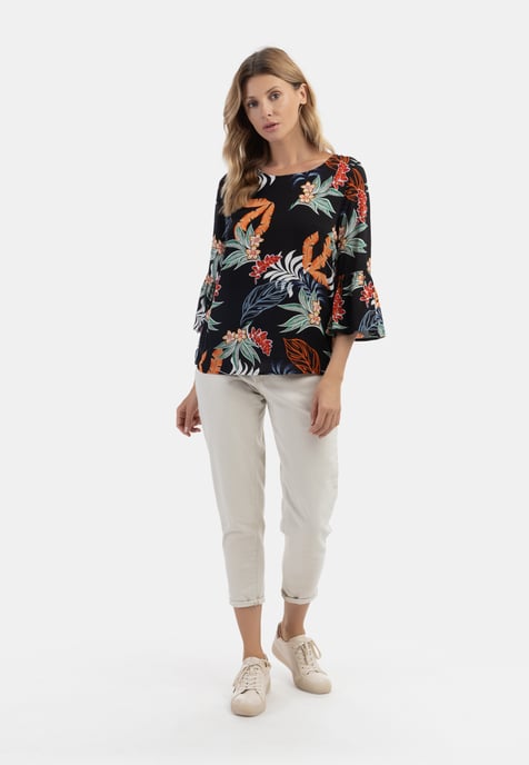 usha Blusenshirt Damen Schwarz Mehrfarbig - Image 2