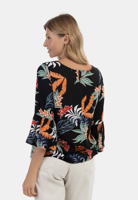 usha Blusenshirt Damen Schwarz Mehrfarbig - Image 4