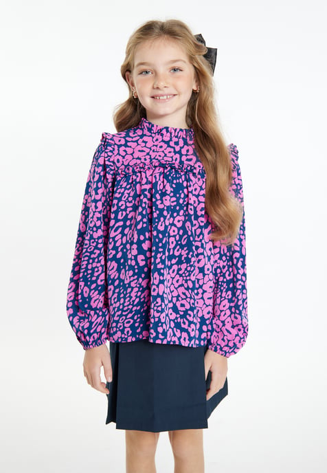 Faina Bluse Mädchen (Kids) Rosa Marine - Image 3