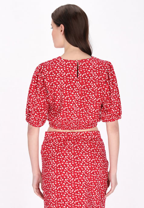 Mymo Bluse Frauen rot weiß - Image 4