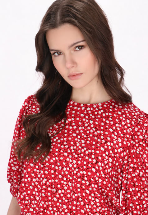 Mymo Bluse Frauen rot weiß - Image 5