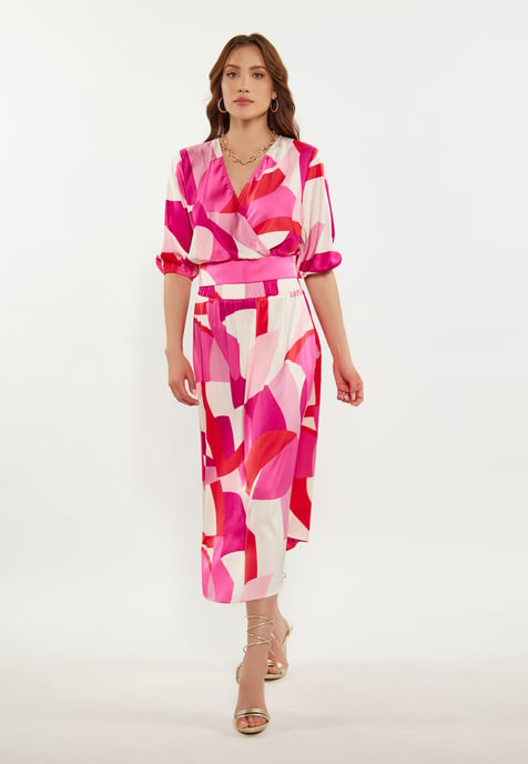 Faina Bluse Damen Rosa Mehrfarbig - Image 2