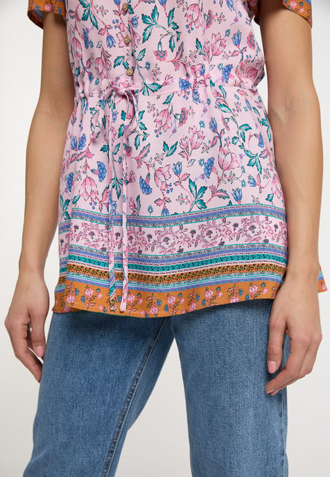usha kurzarmbluse Damen Rosa Mehrfarbig - Image 5