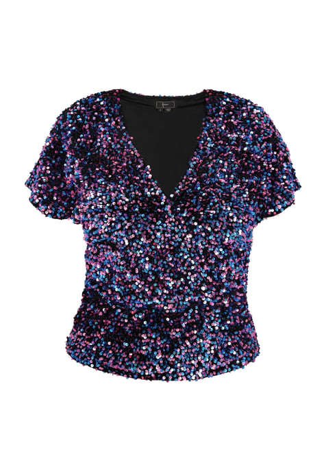 Faina Bluse Damen blau rosa - Image 1