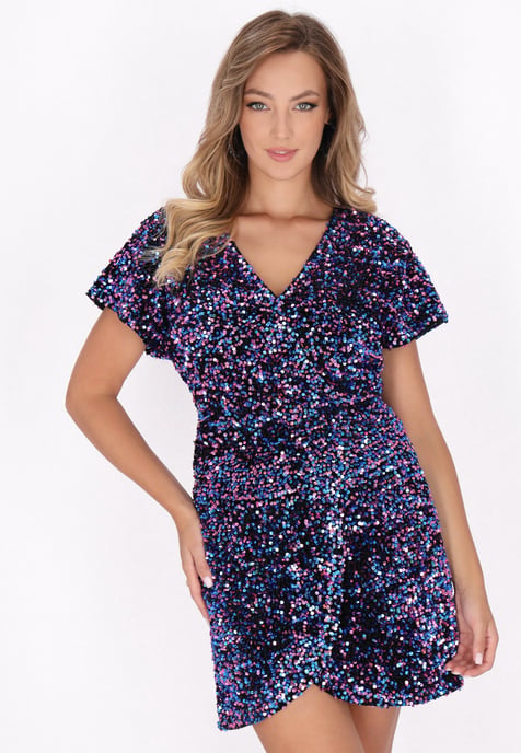 Faina Bluse Damen blau rosa - Image 3