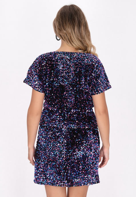 Faina Bluse Damen blau rosa - Image 4