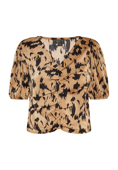 Faina Bluse Damen Kamel Mehrfarbig - Image 1