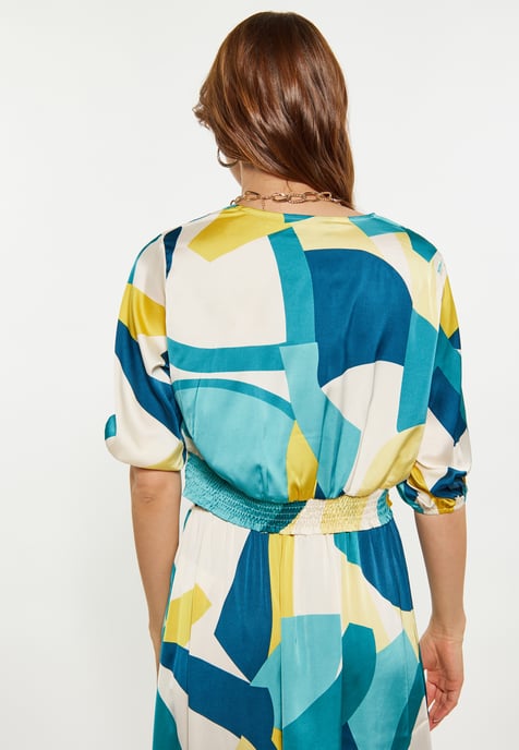 Faina Bluse Damen Blau Mehrfarbig - Image 4