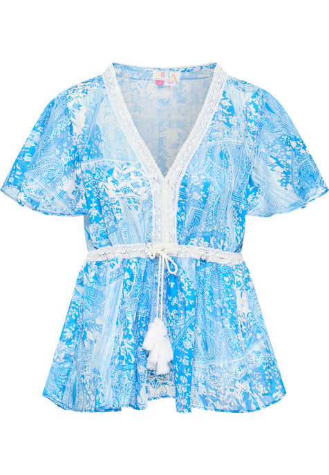 IZIA Bluse Damen blau weiss - Image 1