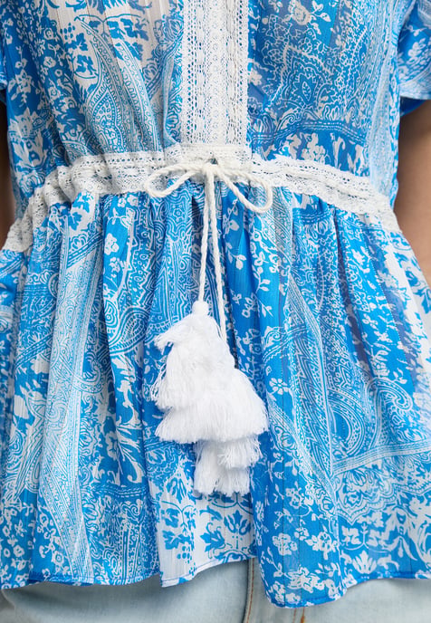 IZIA Bluse Damen blau weiss - Image 5