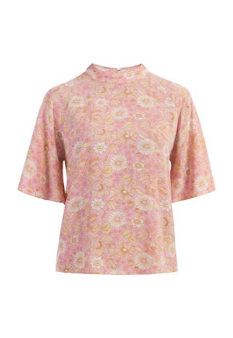 usha kurzarmbluse Damen Rosa Mehrfarbig - Image 1