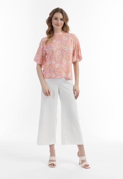 usha kurzarmbluse Damen Rosa Mehrfarbig - Image 2
