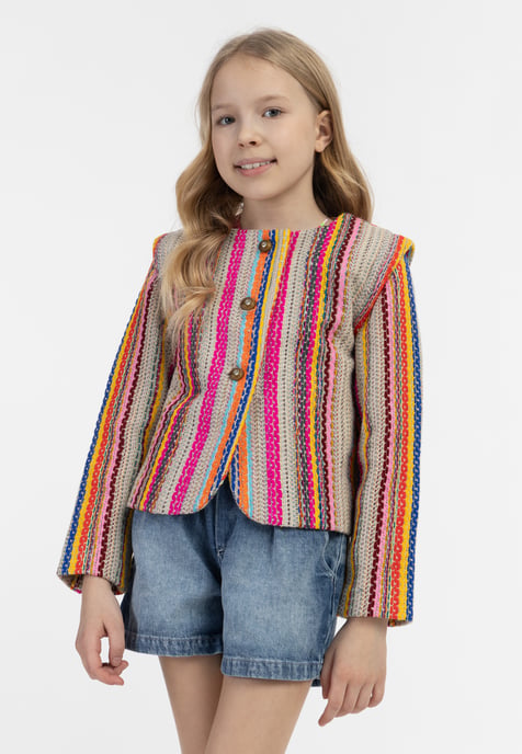 IZIA Jacke Mädchen Mehrfarbige rosa Streifen - Image 3