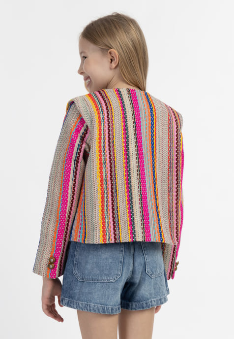 IZIA Jacke Mädchen Mehrfarbige rosa Streifen - Image 4
