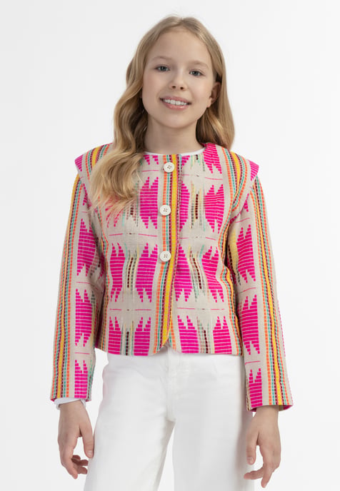 IZIA Jacke Mädchen Pinkes Inka Muster - Image 3