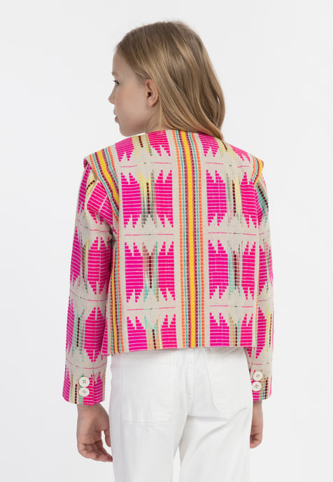 IZIA Jacke Mädchen Pinkes Inka Muster - Image 4