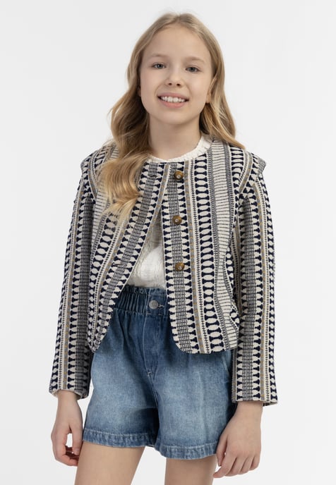 IZIA Blazerjacke Mädchen Dunkelmarine Wollweiss - Image 3