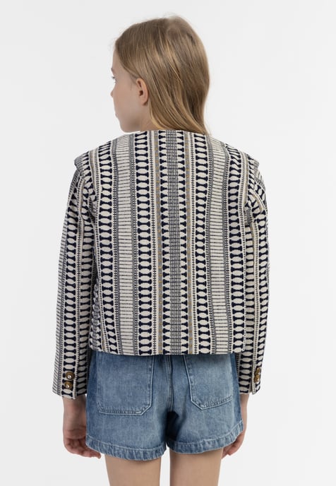 IZIA Blazerjacke Mädchen Dunkelmarine Wollweiss - Image 4