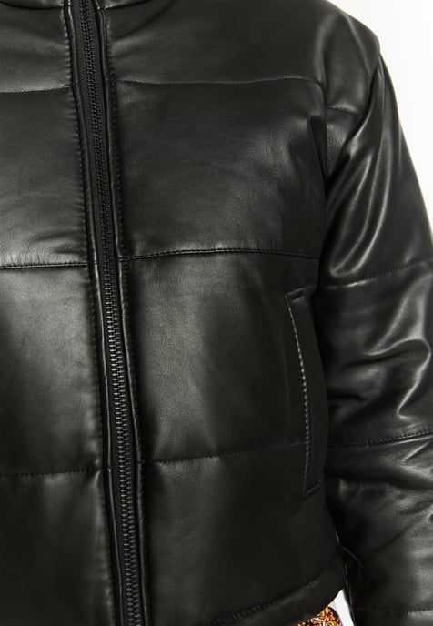 Faina Lederjacke Damen schwarz - Image 5