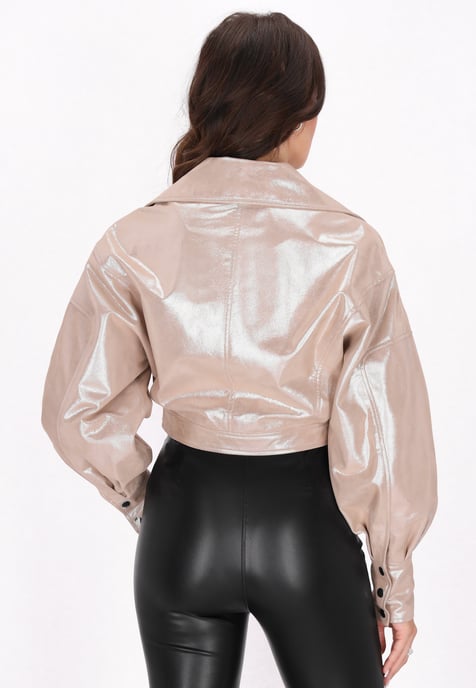 Faina Jacke Frauen beige silber - Image 4