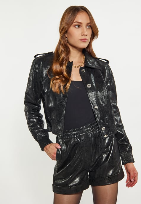 Faina Jacke Damen Schlange Schwarz - Image 3