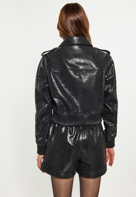 Faina Jacke Damen Schlange Schwarz - Image 4