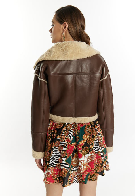 Faina Lederjacke Damen braun - Image 4