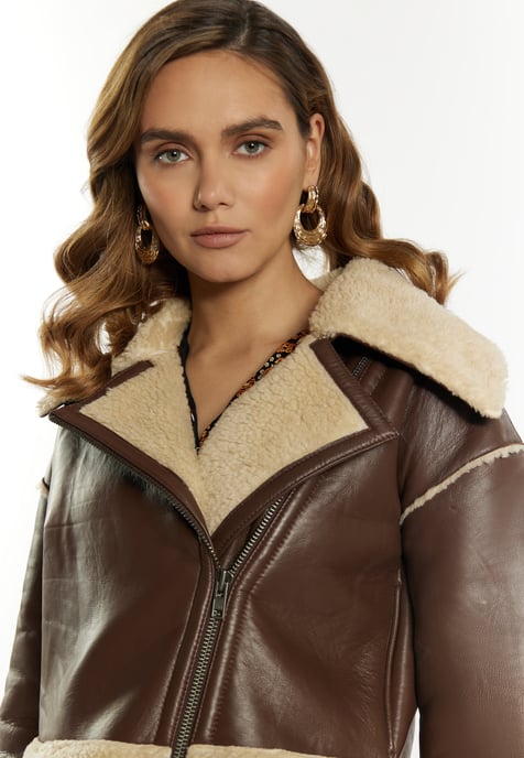 Faina Lederjacke Damen braun - Image 5