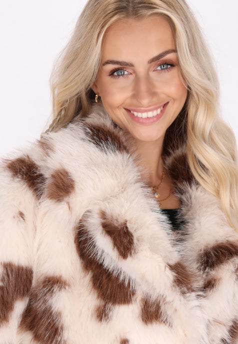 IZIA Mantel Damen Wollweiß braun - Image 5