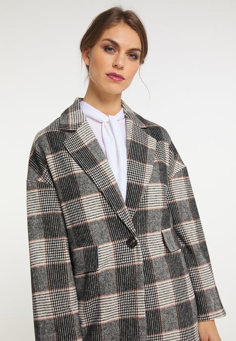 usha Glencheck Mantel Damen Weiss Kariert - Image 5