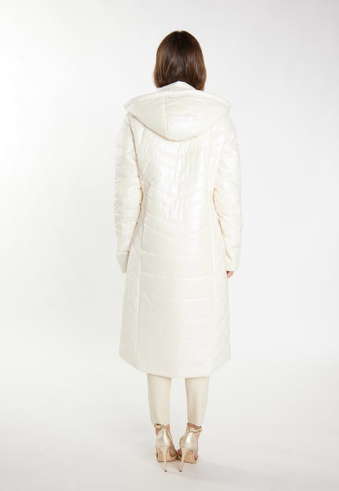 Faina Leichter Steppmantel Damen Wollweiß - Image 3