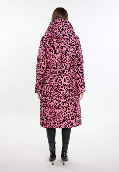 Faina Langer Steppmantel Damen Rosa Löwe - Image 3