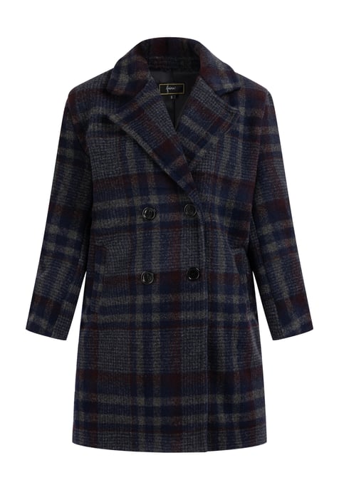 Faina Mantel Damen Blau Karriert - Image 1