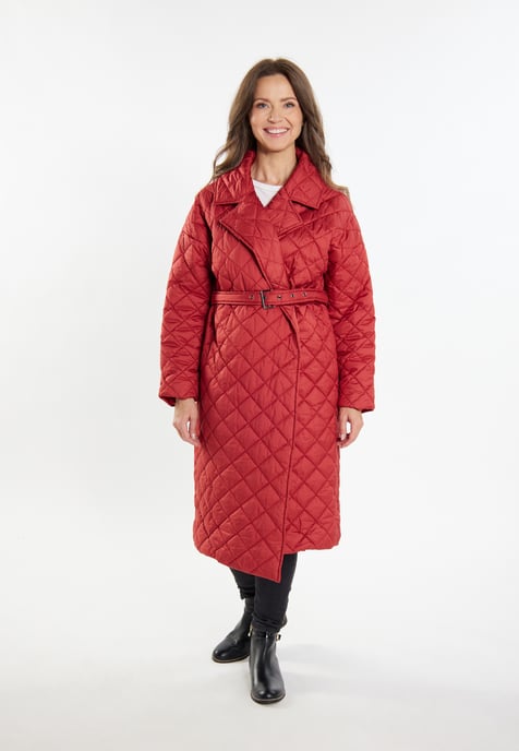 usha Steppmantel Damen Vintage Rot - Image 4